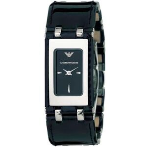 Emporio Armani Black Patent Women’s Watch with Box